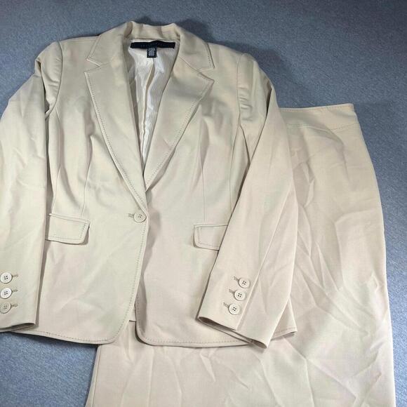 Apostrophe Jackets & Blazers - Apostrophe Two Piece Women's Beige Blazer Size 12 & Woman’s Skirt size 10
